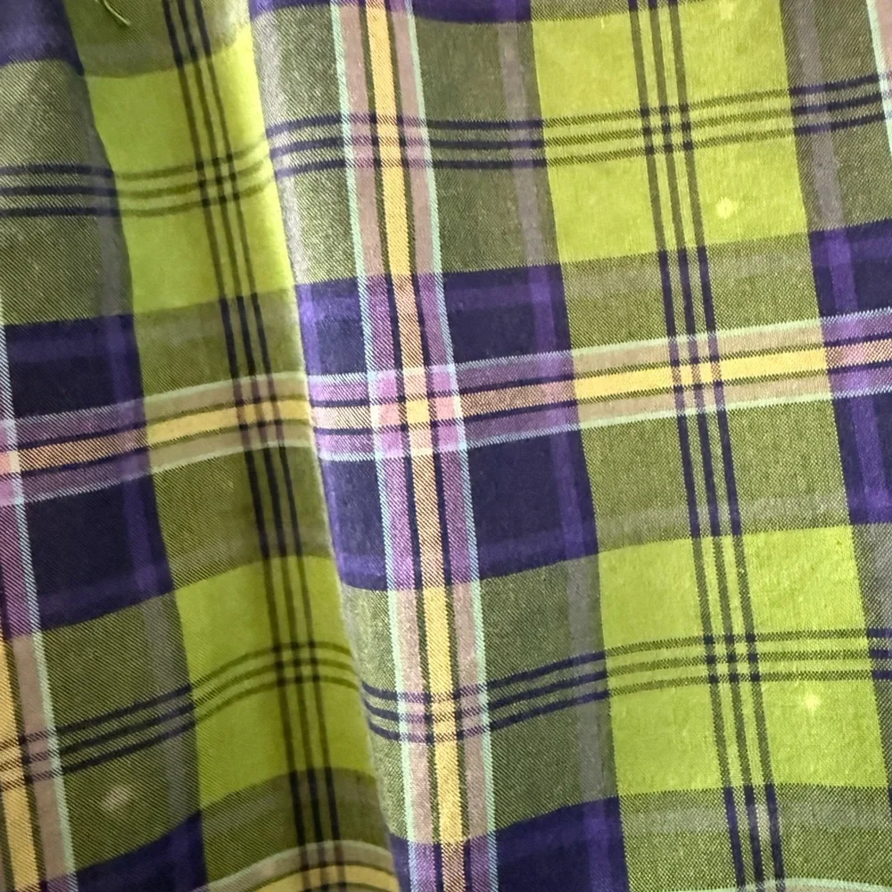 Saddlebred Green and Blue Plaid Button Down Shirt Men’s M - Picture 7 of 10